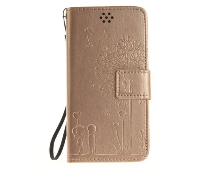 Dandelion Lovers Wallet Case με Δυνατότητα Stand - Gold (Huawei Y3 II)