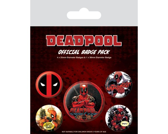 Deadpool (Outta The Way) Badge Pack - Σετ 5 Κονκάρδες
