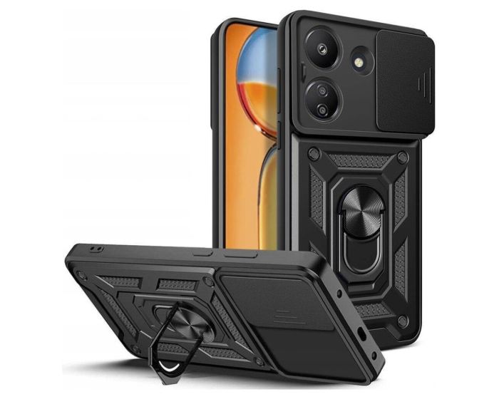 Camera Slide Hard Case Σκληρή Θήκη με Κάλυμμα Κάμερας - Black (Xiaomi Redmi 13C 5G)