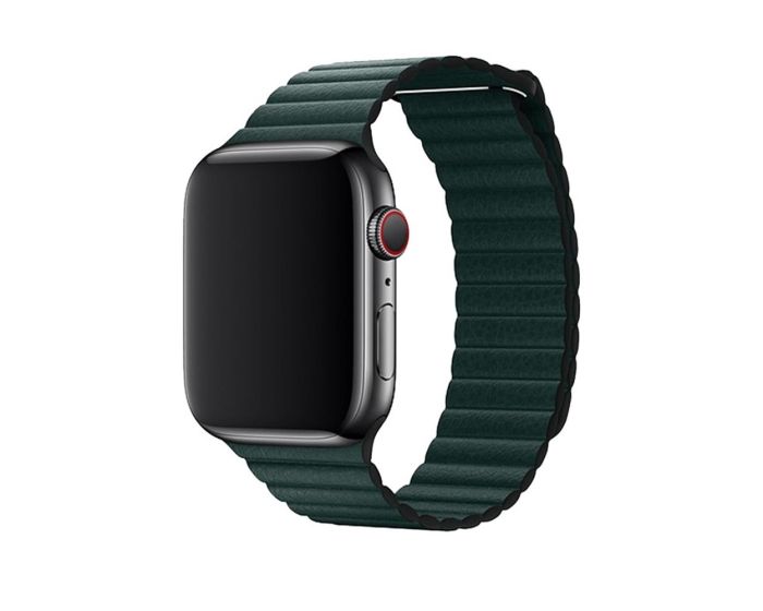 Devia Elegant PU Leather Loop Strap Forest Green - Apple Watch 38/40/41mm 1/2/3/4/5/6/7/8/SE