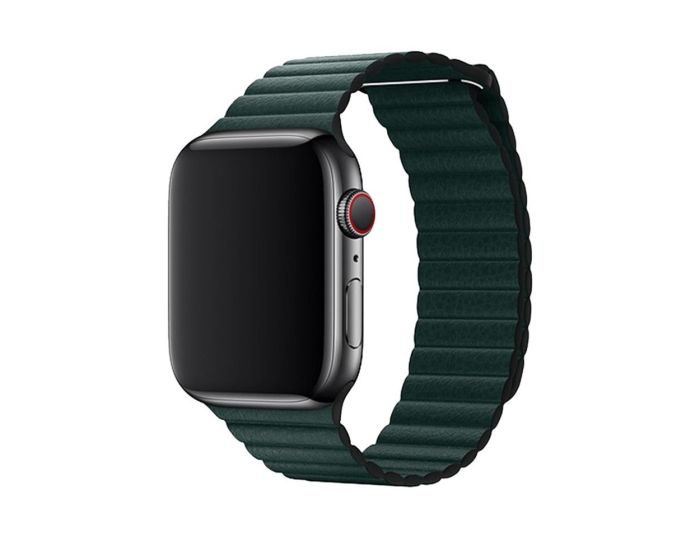 Devia Elegant PU Leather Loop Strap Forest Green - Apple Watch 42/44/45mm (1/2/3/4/5/6/7/8/SE) - MT36267
