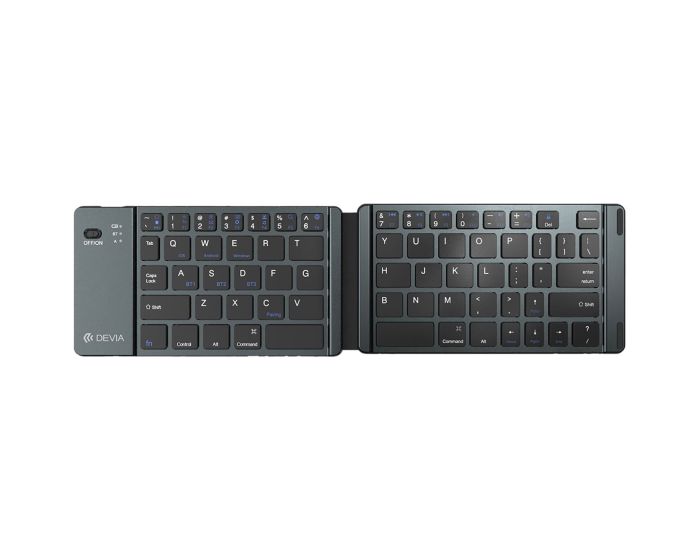 Devia Lingo Foldable Wireless Bluetooth Keyboard Ασύρματο Πληκτρολόγιο για Smartphone / Tablet - Grey