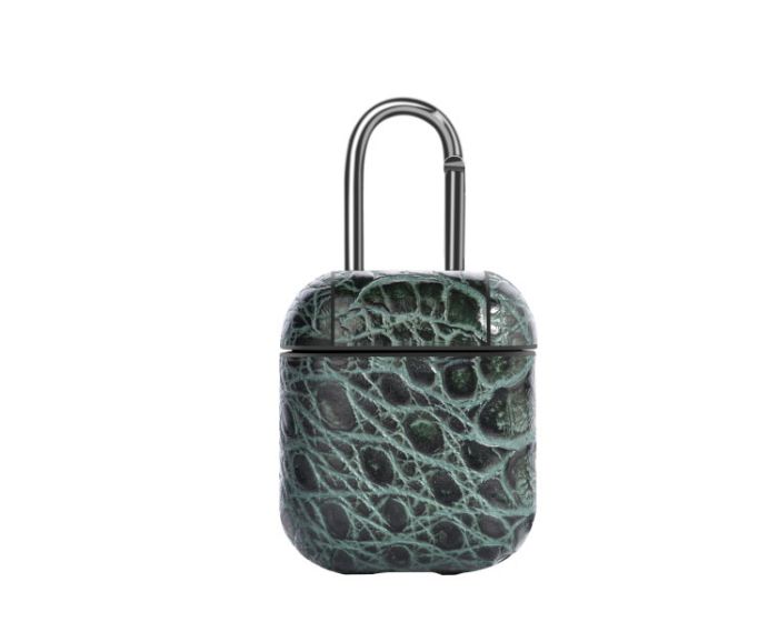 Devia Lux PU Leather Case Θήκη Μεταφοράς για τα Apple AirPods - Green