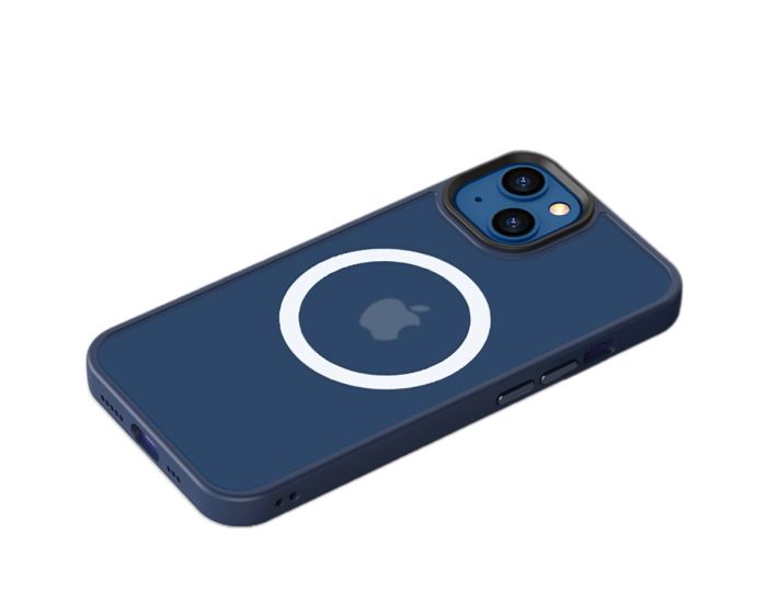 Devia Pino MagSafe Hybrid Case Navy Blue (iPhone 14 Plus)