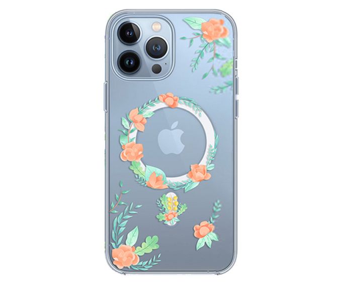Devia Spring MagSafe Hybrid Case Clear / Orange (iPhone 14 Pro)