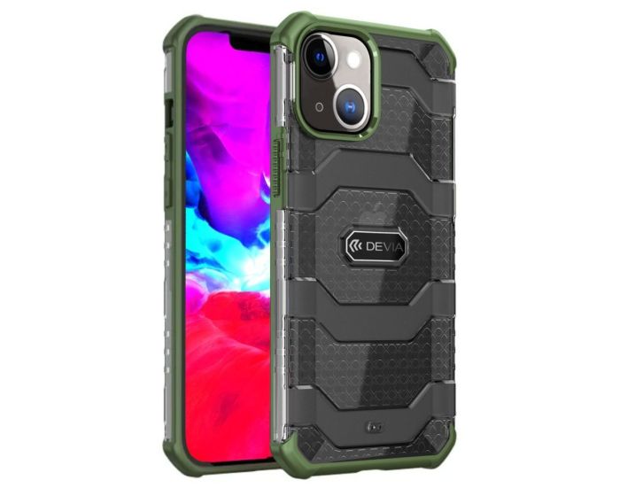 Devia Vanguard Shockproof Case Σκληρή Θήκη με TPU Bumper Green (iPhone 13)