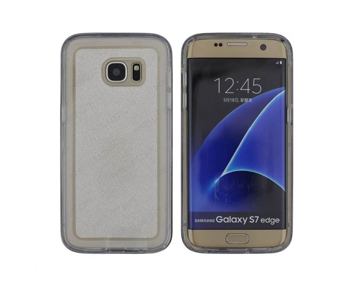 NEWTOP Diamond Glitter Slim Fit Silicone & Bumper Case - Θήκη Σιλικόνης Black (Samsung Galaxy S7 Edge)