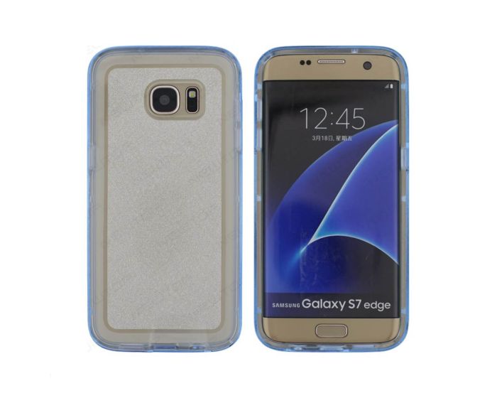 NEWTOP Diamond Glitter Slim Fit Silicone & Bumper Case - Θήκη Σιλικόνης Blue (Samsung Galaxy S7 Edge)