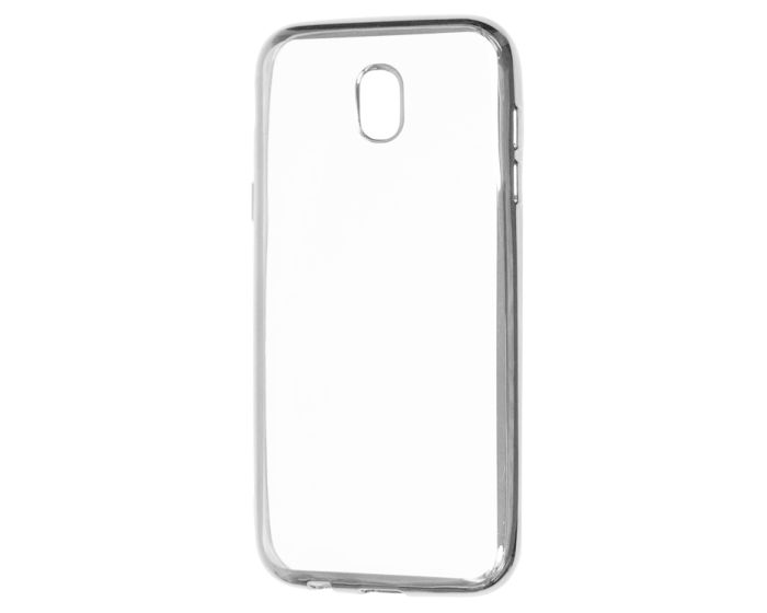 Forcell Electro Bumper Silicone Case Slim Fit - Θήκη Σιλικόνης Clear / Silver (Samsung Galaxy J5 2017)