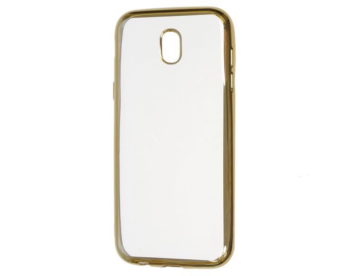 Forcell Electro Bumper Silicone Case Slim Fit - Θήκη Σιλικόνης Clear / Gold (Samsung Galaxy J5 2017)