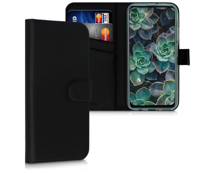 KWmobile Wallet Case Θήκη Πορτοφόλι με δυνατότητα Stand (51477.01) Black (Huawei P40 Lite)