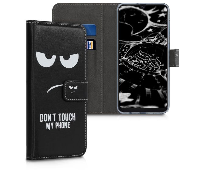 KWmobile Wallet Case Θήκη Πορτοφόλι με δυνατότητα Stand (48062.01) Don't touch my phone (Samsung Galaxy A50 / A30s)