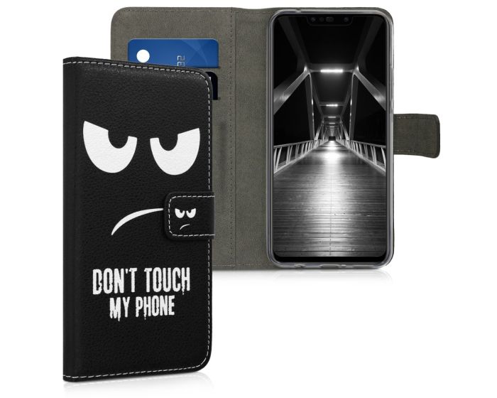 KWmobile Wallet Case Θήκη Πορτοφόλι με δυνατότητα Stand (46095.01) Don't touch my phone (Huawei P Smart Plus / Nova 3i)