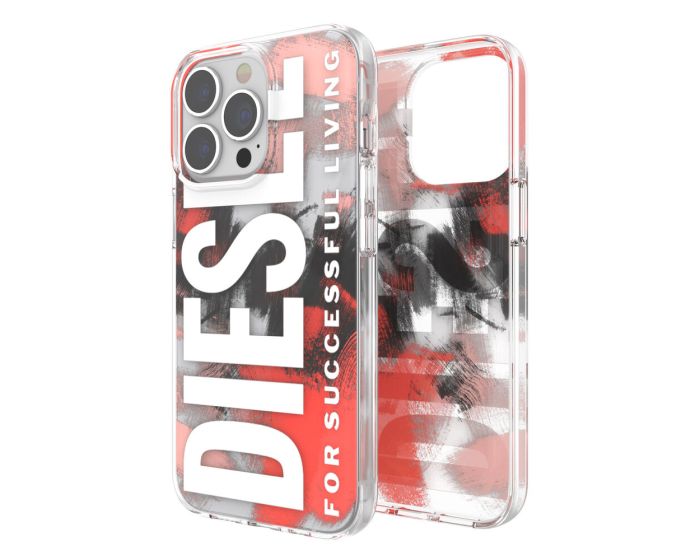 DIESEL Clear Military Hybrid Case Red / Black (iPhone 13 Pro Max)