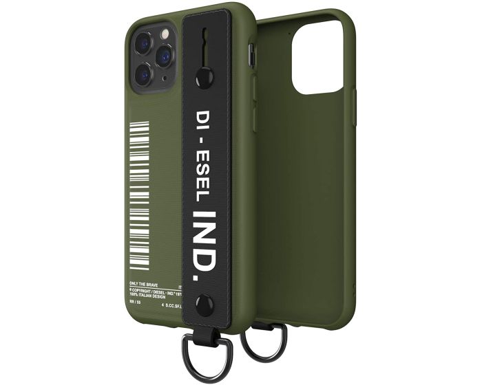 DIESEL Silicone Hand Strap Case Θήκη Σιλικόνης Green (iPhone 11 Pro)