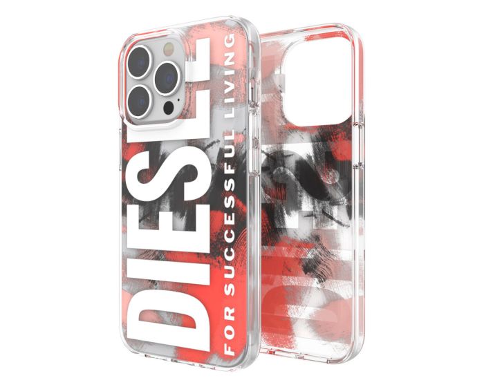 DIESEL Clear Military Hybrid Case Red / Black (iPhone 13 / 13 Pro)