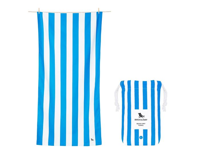 Dock & Bay Quick Dry Beach Towel Πετσέτα Θαλάσσης Cabana L 160 x 90cm - Bondi Blue