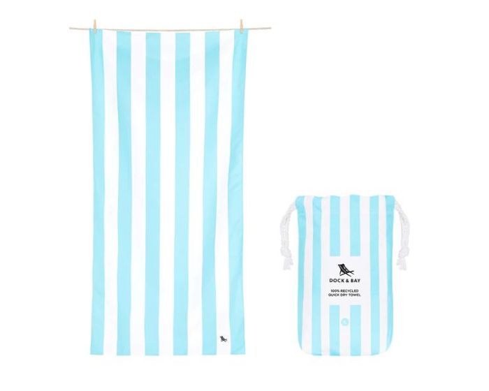 Dock & Bay Quick Dry Beach Towel Πετσέτα Θαλάσσης Cabana L 160 x 90cm - Tulum Blue