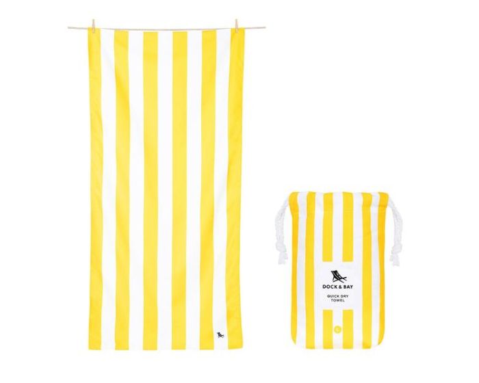 Dock & Bay Quick Dry Beach Towel Πετσέτα Θαλάσσης Cabana XL 200 x 90cm - Boracay Yellow