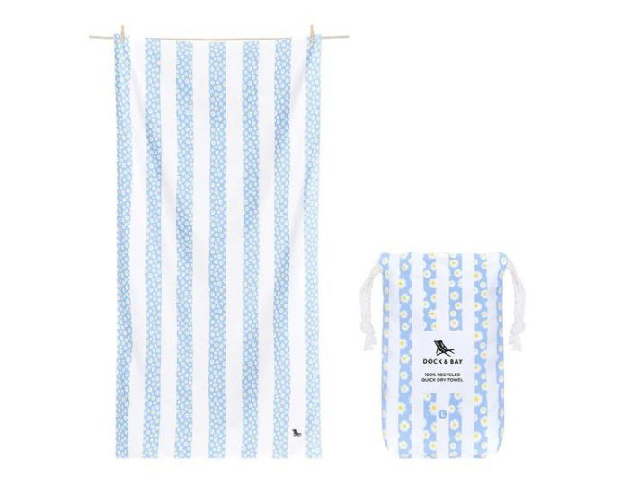 Dock & Bay Quick Dry Beach Towel Πετσέτα Θαλάσσης Flower Power L 160 x 90cm - Daisy Daze Blue