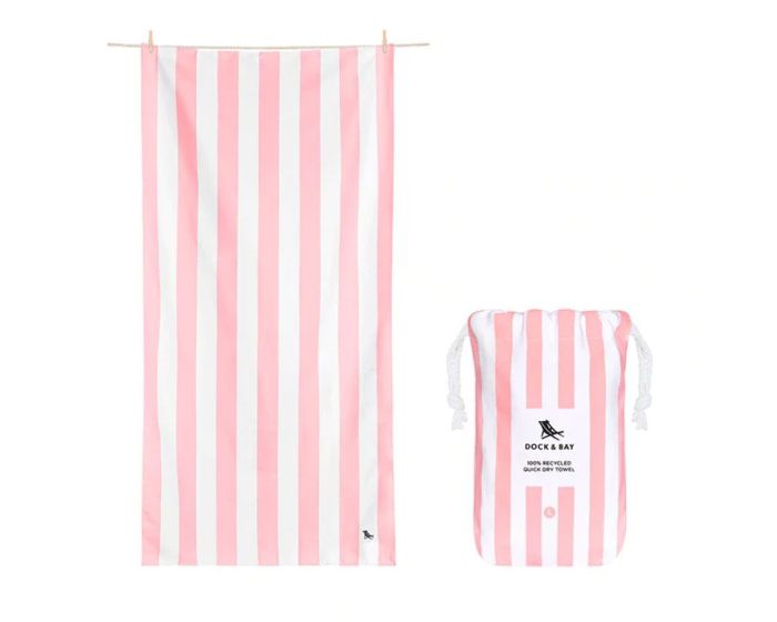 Dock & Bay Quick Dry Beach Towel Πετσέτα Θαλάσσης Cabana L 160 x 90cm - Malibu Pink