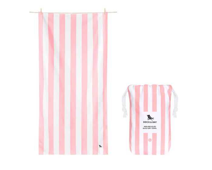 Dock & Bay Quick Dry Beach Towel Πετσέτα Θαλάσσης Cabana XL 200 x 90cm - Malibu Pink