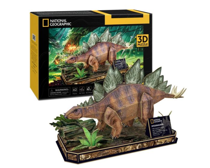 Cubic Fun DS1054h Stegosaurus 3D Puzzle 62 Pcs