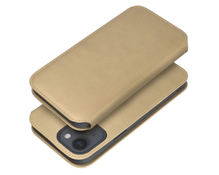 Dual Pocket Book Case Θήκη Πορτοφόλι - Gold (Samsung Galaxy A15 4G / 5G)
