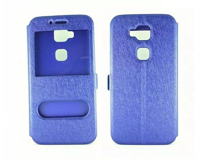 Dual Window Preview Case - Μπλε Sparkle (Huawei Ascend G8)
