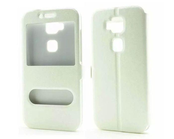 Dual Window Preview Case - Λευκό Sparkle (Huawei Ascend G8)