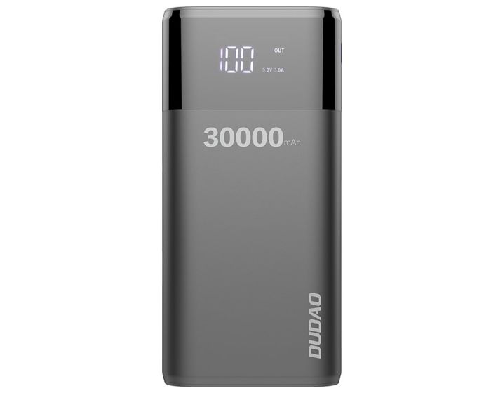 Dudao K8Max Power Bank 4x Port 4A 30000mAh with Display - Black
