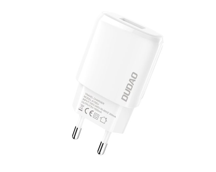 Dudao A1sEU Charger USB-A 7.5W Αντάπτορας Φόρτισης Τοίχου - White