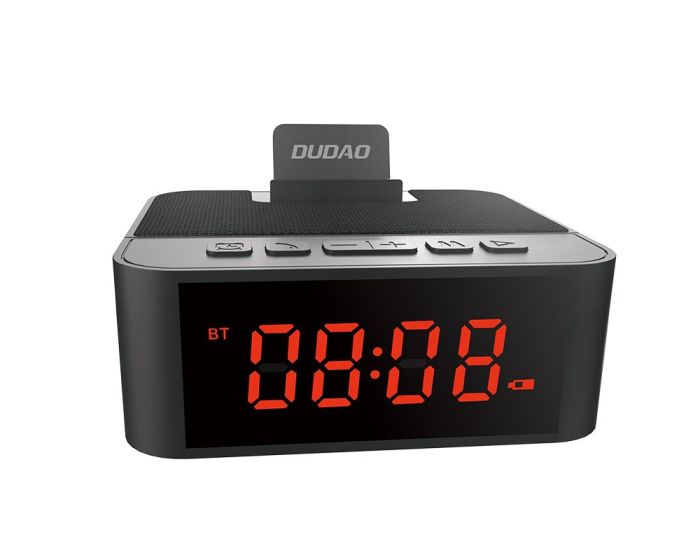 Dudao Y5 AUX Multifunctional Bluetooth Speaker Alarm Clock Ασύρματο Ηχείο - Μαύρο