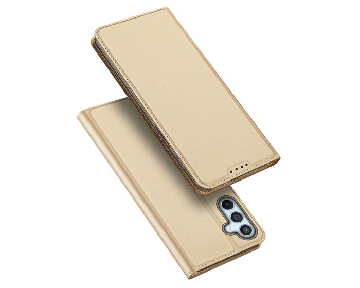 DUX DUCIS SkinPro Wallet Case Θήκη Πορτοφόλι με Stand - Gold (Samsung Galaxy A54 5G)