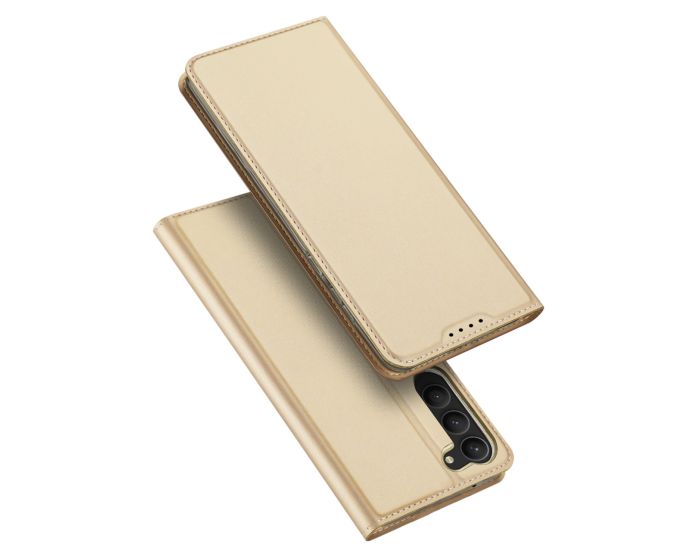 DUX DUCIS SkinPro Wallet Case Θήκη Πορτοφόλι με Stand - Gold (Samsung Galaxy S23 Plus)