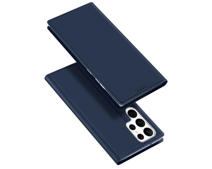 DUX DUCIS SkinPro Wallet Case Θήκη Πορτοφόλι με Stand - Navy Blue (Samsung Galaxy S23 Ultra)