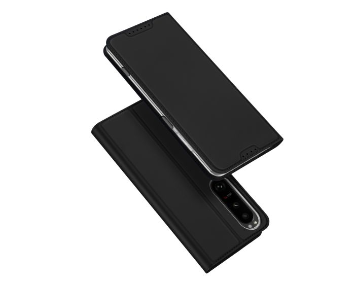 DUX DUCIS SkinPro Wallet Case Θήκη Πορτοφόλι με Stand - Black (Sony Xperia 1 V)
