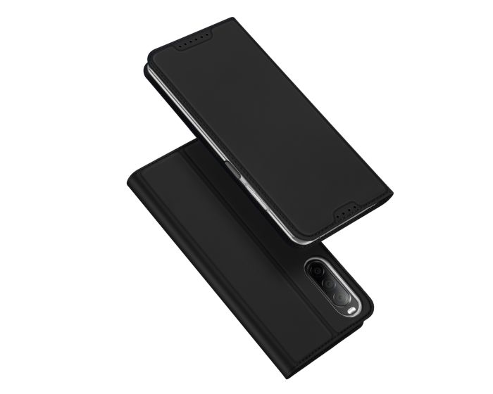 DUX DUCIS SkinPro Wallet Case Θήκη Πορτοφόλι με Stand - Black (Sony Xperia 10 V)