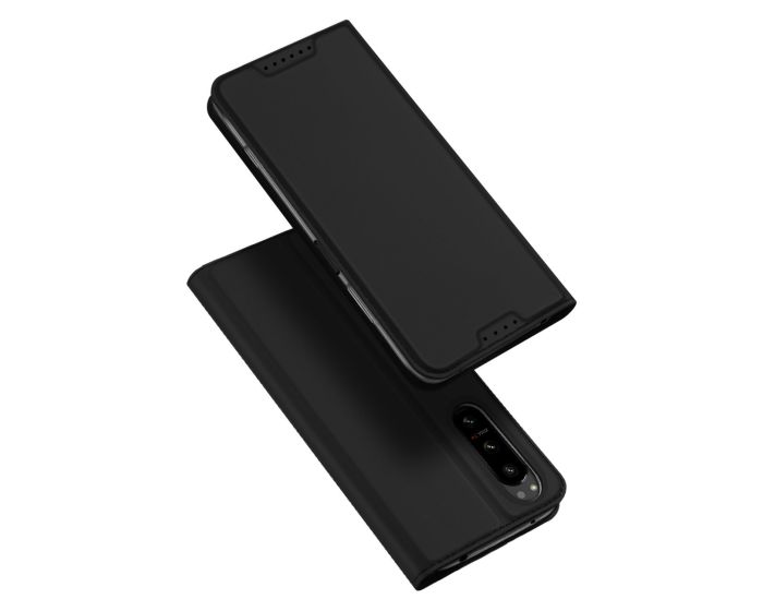 DUX DUCIS SkinPro Wallet Case Θήκη Πορτοφόλι με Stand - Black (Sony Xperia 5 IV)