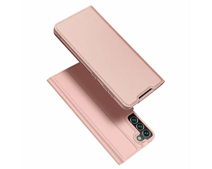 DUX DUCIS SkinPro Wallet Case Θήκη Πορτοφόλι με Δυνατότητα Stand - Rose Gold (Samsung Galaxy S22 Plus 5G)