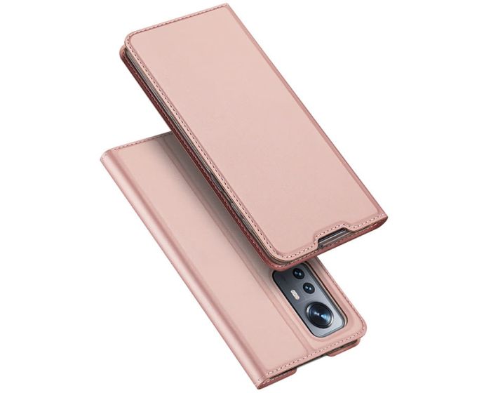 DUX DUCIS SkinPro Wallet Case Θήκη Πορτοφόλι με Stand - Rose Gold (Xiaomi Redmi 12)