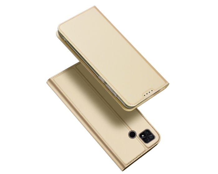 DUX DUCIS SkinPro Wallet Case Θήκη Πορτοφόλι με Stand - Gold (Xiaomi Poco C40)