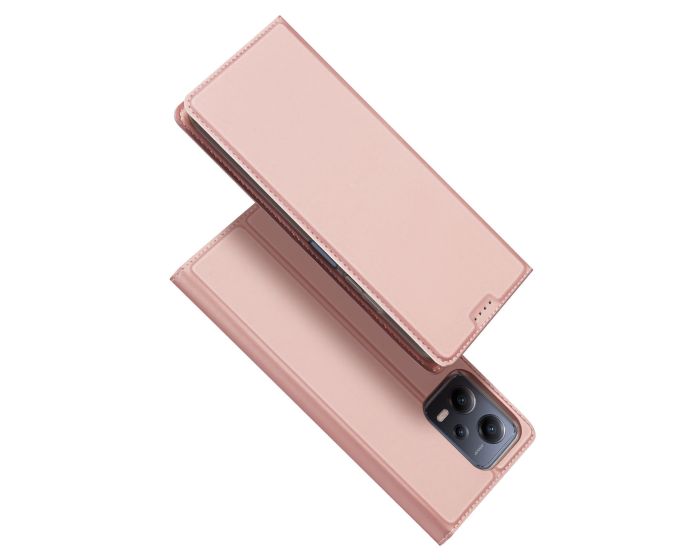DUX DUCIS SkinPro Wallet Case Θήκη Πορτοφόλι με Stand - Rose Gold (Xiaomi Redmi Note 12 Pro 5G / Poco X5 Pro 5G)