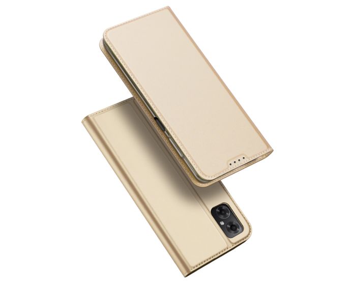 DUX DUCIS SkinPro Wallet Case Θήκη Πορτοφόλι με Stand - Gold (Xiaomi Poco M4 5G)