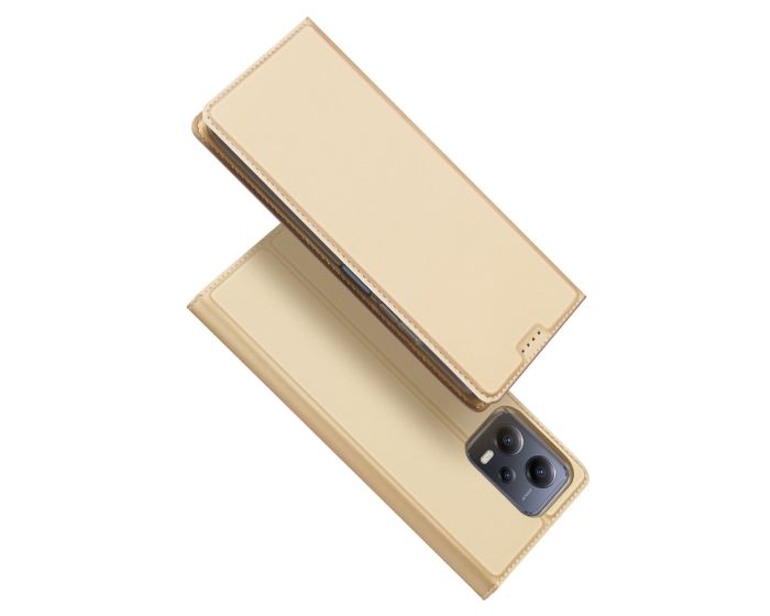 DUX DUCIS SkinPro Wallet Case Θήκη Πορτοφόλι με Stand - Gold (Xiaomi Redmi Note 12 5G / Poco X5 5G)