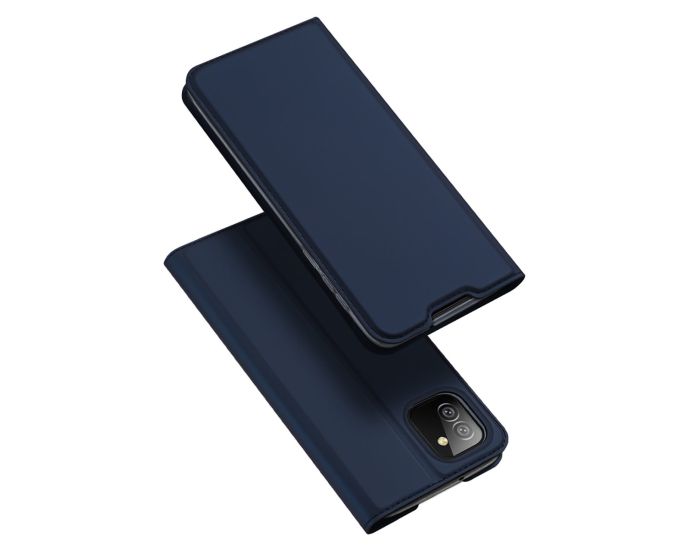 DUX DUCIS SkinPro Wallet Case Θήκη Πορτοφόλι με Stand - Navy Blue (Samsung Galaxy A03)