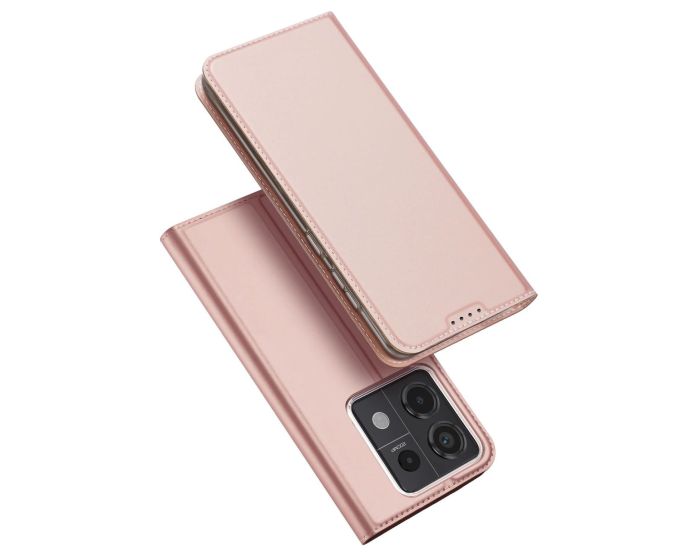DUX DUCIS SkinPro Wallet Case Θήκη Πορτοφόλι με Stand - Rose Gold (Xiaomi Redmi Note 13 Pro 5G)