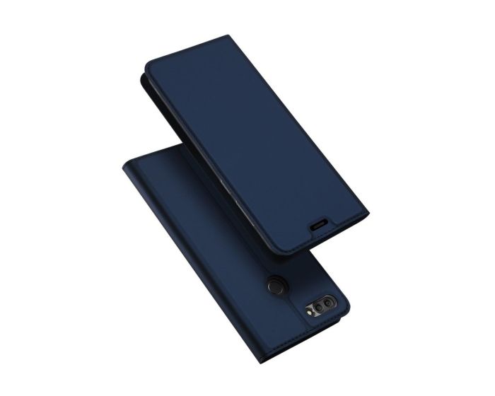 DUX DUCIS SkinPro Wallet Case Θήκη Πορτοφόλι με Δυνατότητα Stand - Navy Blue (Huawei Y9 2018)