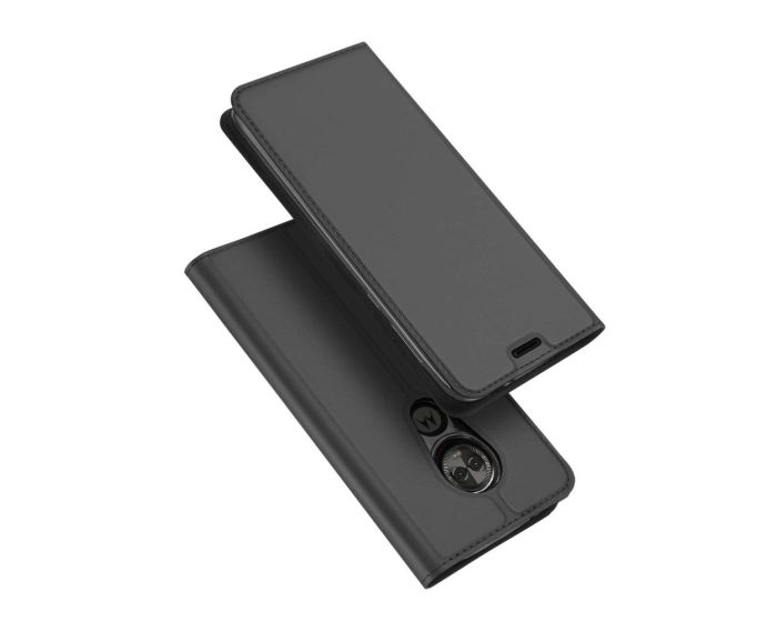 DUX DUCIS SkinPro Wallet Case Θήκη Πορτοφόλι με Δυνατότητα Stand - Gray (Motorola Moto E5 Play)