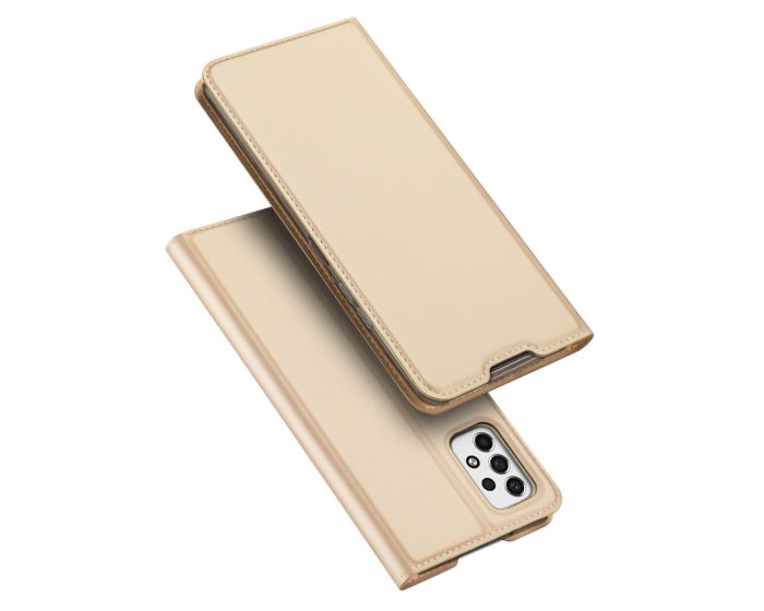DUX DUCIS SkinPro Wallet Case Θήκη Πορτοφόλι με Stand - Gold (Samsung Galaxy A53 5G)